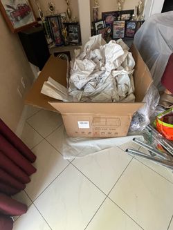 Moving boxes and paper Moving boxes and paper