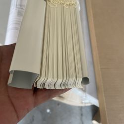 vinyl blinds, 35 inch by 72 inch, alabaster