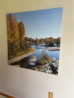 Set of 2 Autumn River Landscape Canvas Prints