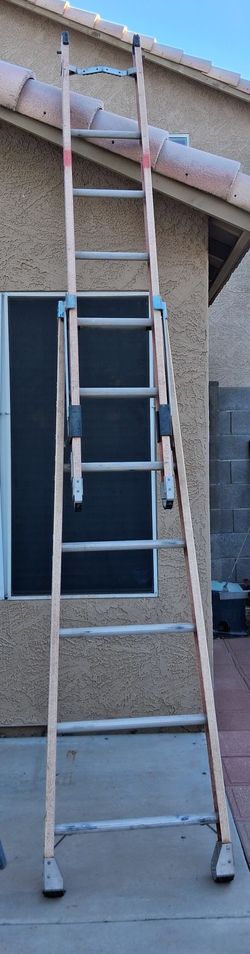 Werner fiberglass 14' extension / 7 ' step ladder