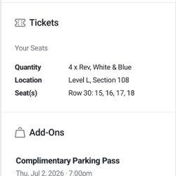 Rev White And Blue Nick Jonas Tickets 