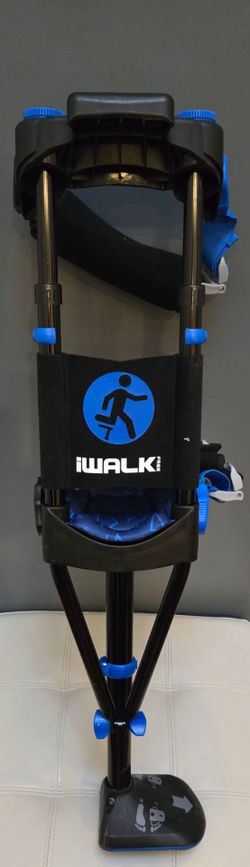 iWALK 3.0 Hands-Free Crutch Adjustable Ergonomic Lightweight Black Adult