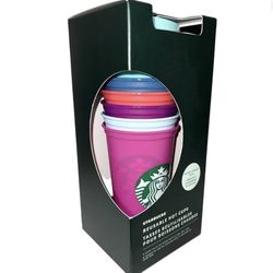 Starbucks Reusable Color-Changing Hot Cup Set, New