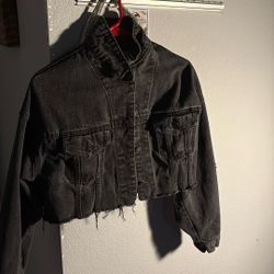 Jean Jacket Cropped Size S 