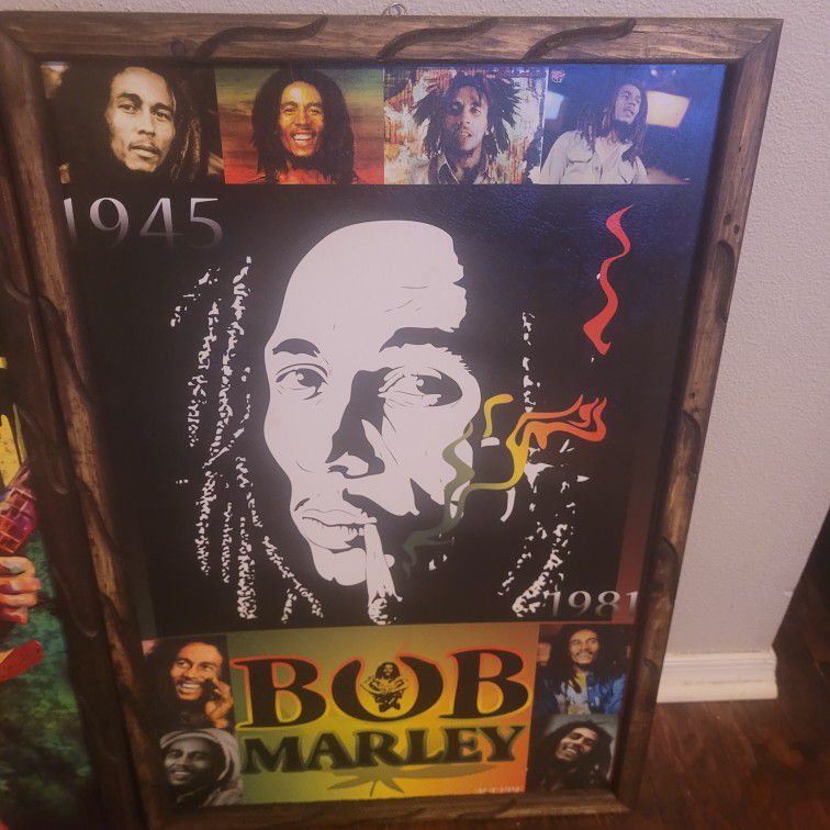 Hand Painted Bob Marley Pictures 