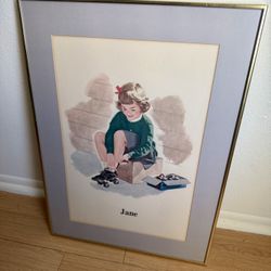 Watercolor Illustration “Jane” (Dick & Jane) 