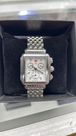 Michele Deco Diamond Chronograph Watch