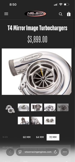 Brand New Nelson Racing 72mm T4 Mirror Image Gen 2 Ceramic Ball Bearing Turbos | Pair | 1100HP Each