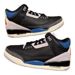 Air Jordan 3 Retro OG Rare Air Size 8.5 Mens Black Blue Nike Travis DS