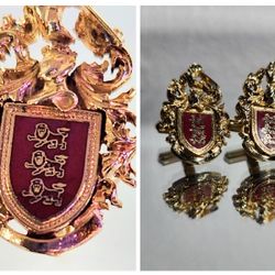 Gold Crest Cufflinks