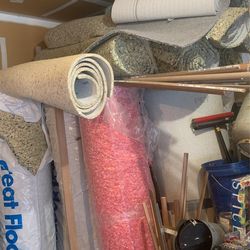 Carpet And Carpet Pad MAKE OFFER 8lb Open Remnants.