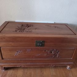 Beautiful Hand Carved Asian Hope Chest