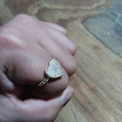 10k Gold Ring Heart Ring 