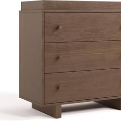 3 Drawer Chest with Changing Table Topper (Hazelnut) – GREENGUARD Gold Certified Baby Dresser, Interlocking Drawer System for Nursery & Kids’ Bedroom,