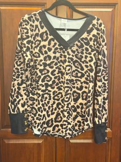 Animal print long sleeve top