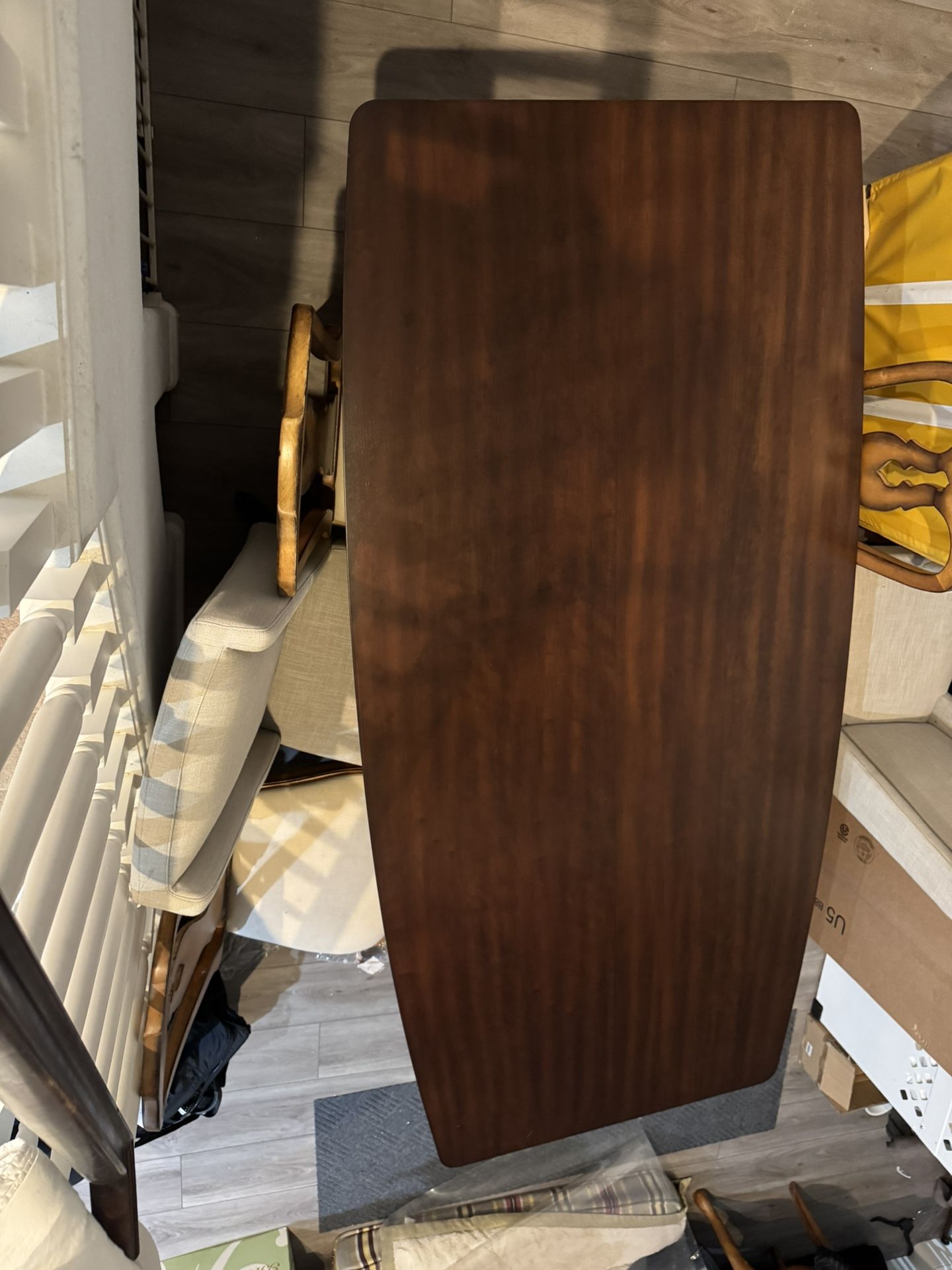 Mid-Century Dark Walnut Dining Table