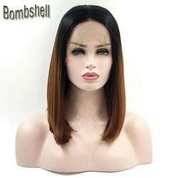 Short lace front wig