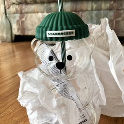 Starbucks Bearista Glass Cup - Unused