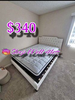 New queen bed