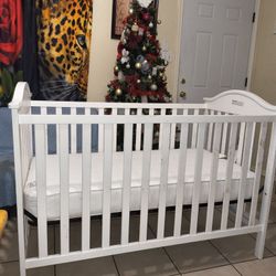 Cuna De Niño O Niña Blanca De Madera