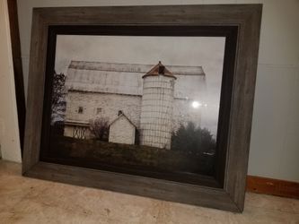 White Barn framed art