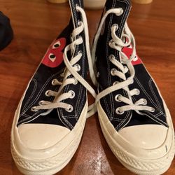 Comme des Garçons PLAY  CdG PLAY x Converse Women's Chuck Taylor All Star Peek-A-Boo High-Top Sneakers Size 8
