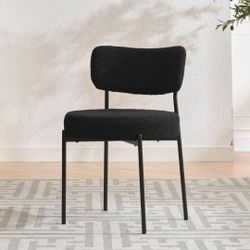 Boucle Black Teddy Bear / Sherpa Chair ( Only 1 Chair Available ) NEW 🌱