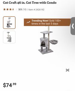 Cat Craft 46 in. Cat Tree with Condo