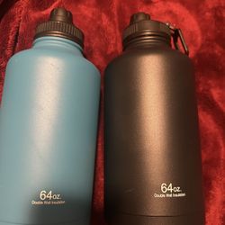64oz Double Wall Vaccuum Insulated Water Bottle, 8 available per color