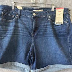 LEVI’S MID LENGTH HYPERSOFT SHORTS-NWT- 18W