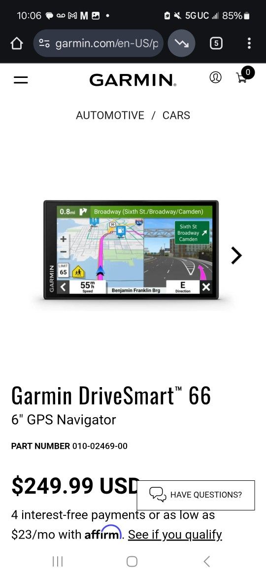 Garmin Smartdrive 66 Ex