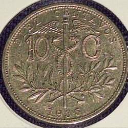 1935 Bolivia 10 Centavos Coin