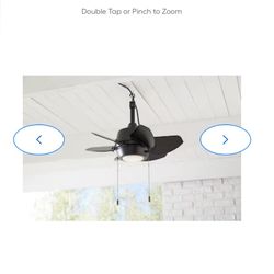 Harbor Breeze Gaskin 24-in Matte Black Integrated LED Indoor/Outdoor Ceiling Fan with Light (6-Blade)