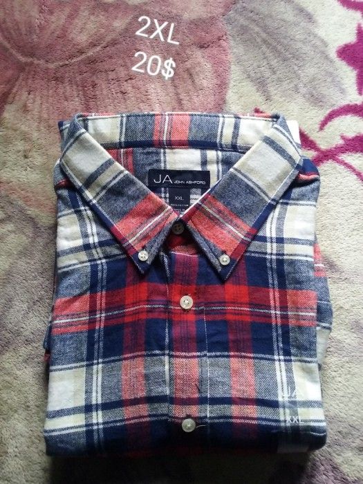 New John Ashford Flannel Tshirt 2xl