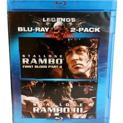 Rambo: First Blood II/ Rambo III Blu-ray 2-Discs Set Sylvester Stallone Like New