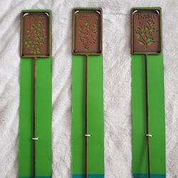 14" metal plant herb garden stakes Markers labels (set of 3)