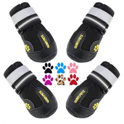 QUMY Dog Shoes for Large Dogs, Medium Dog Boots & Paw Protectors Size 5