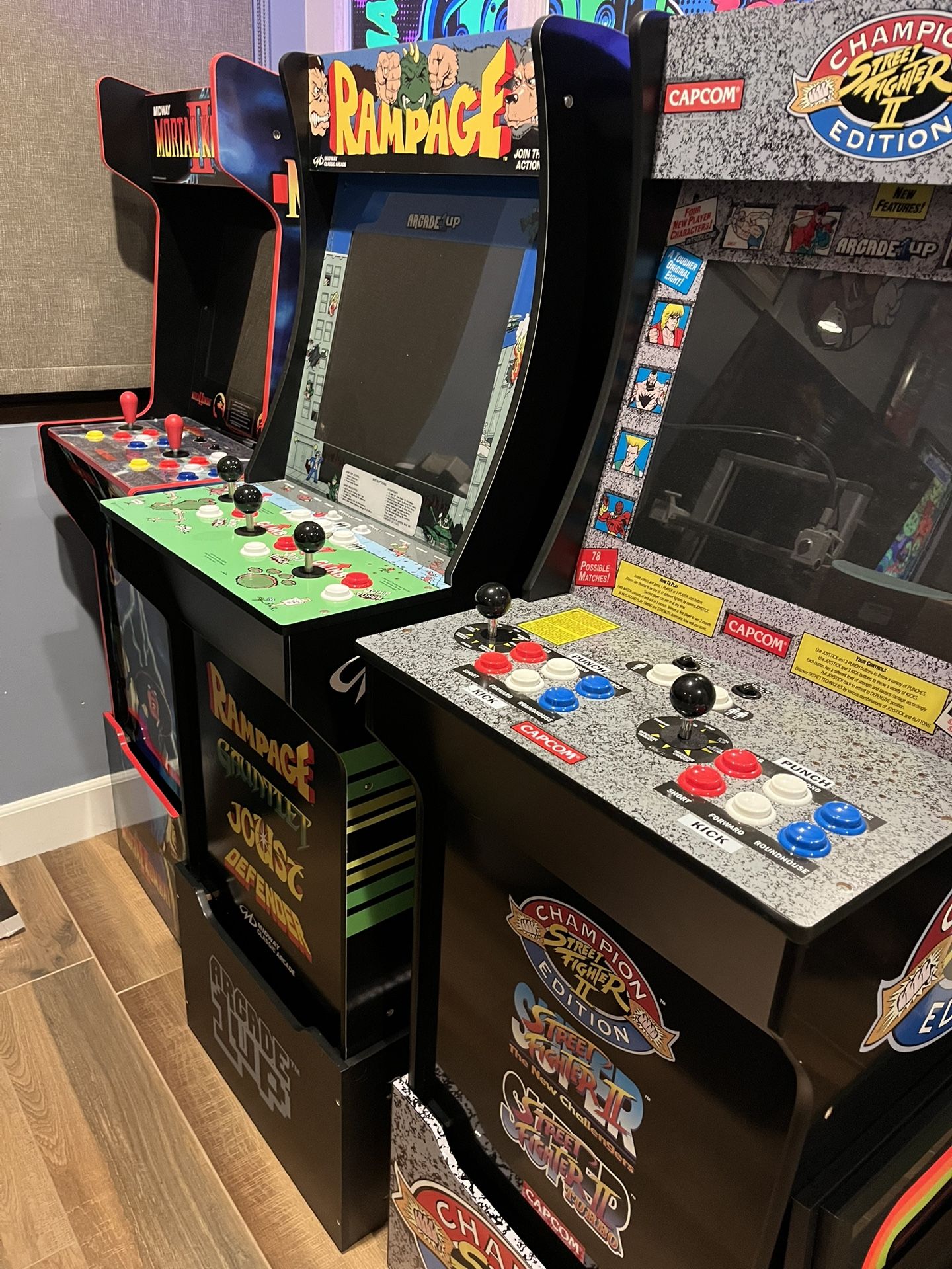 Arcade 1UP Mortal Kombat, Street Fighter, Rampage, Pac-Man 