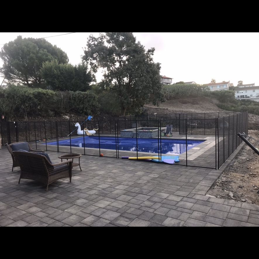 Poll Safe Pool Fence 150 Feet Total And 2 Gates With Locks 