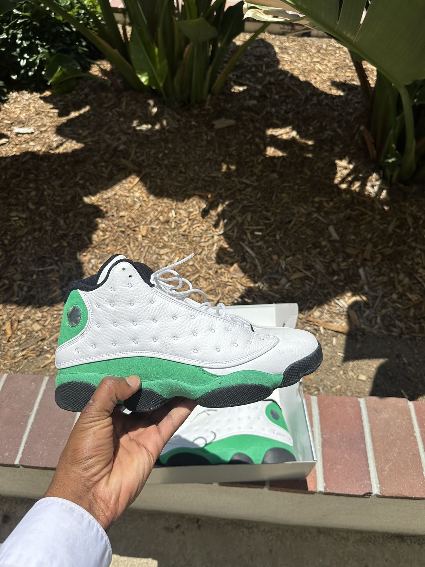 Jordan 13 Retro White Lucky Green Size 12 Men’s Shoes