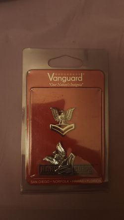 USN US NAVY E-5 PETTY OFFICER 2ND CLASS JACKET SHOULDER RANK INSIGNIA PAIR R