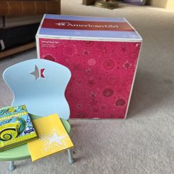 American Girl School Desk Set Retired w/Original Box, ox, Like New, Price OBO