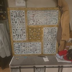 Vintage Wall Piece With Mirrors. 