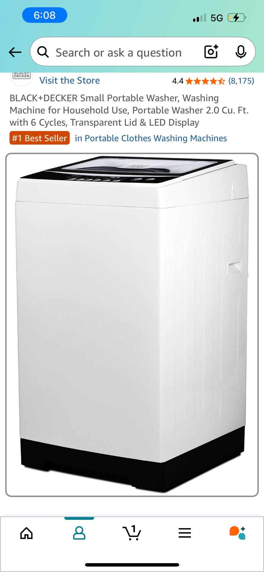 BLACK+DECKER Small Portable Washer – Like New