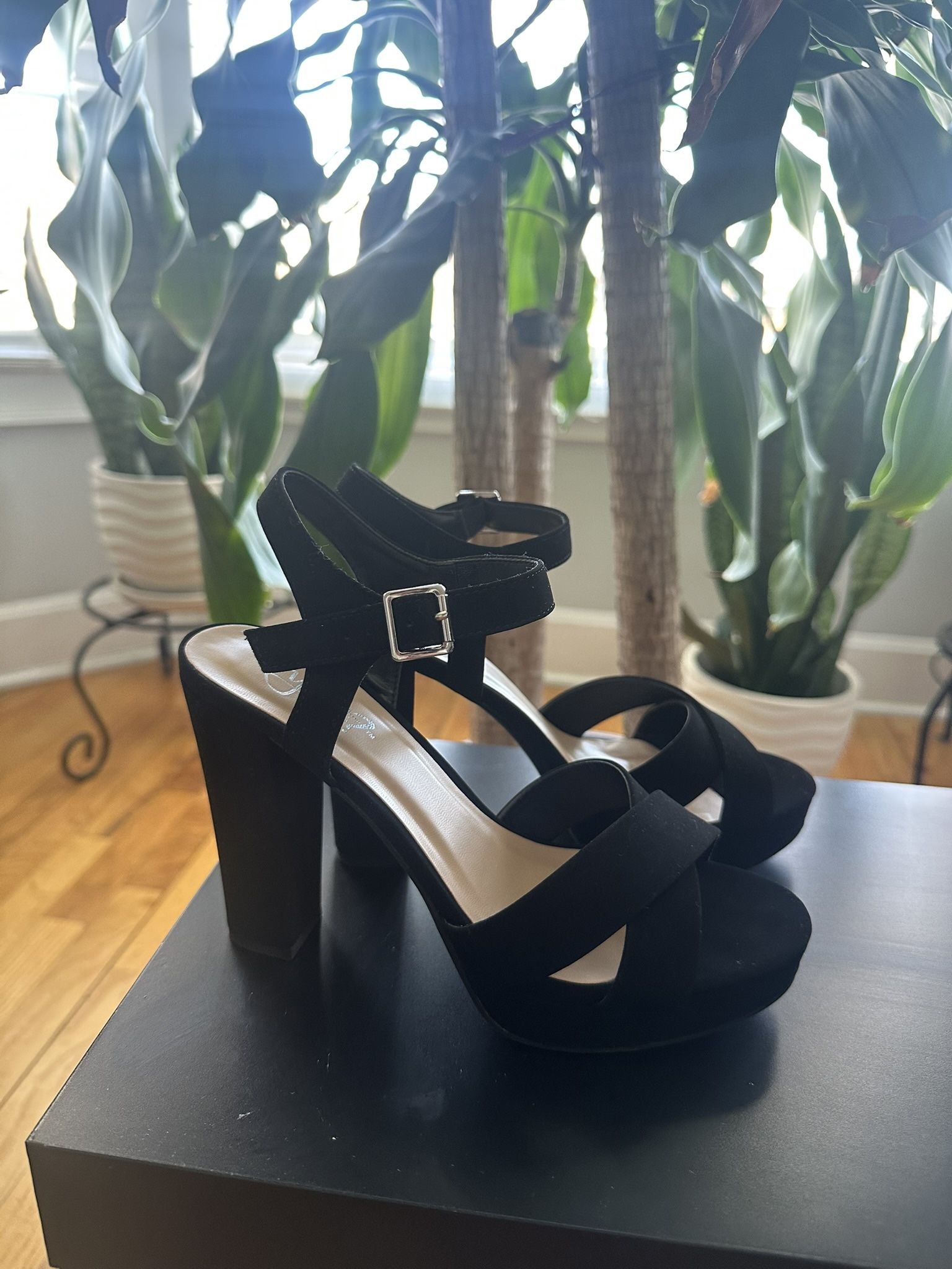 Black Y-Not Brand Heels