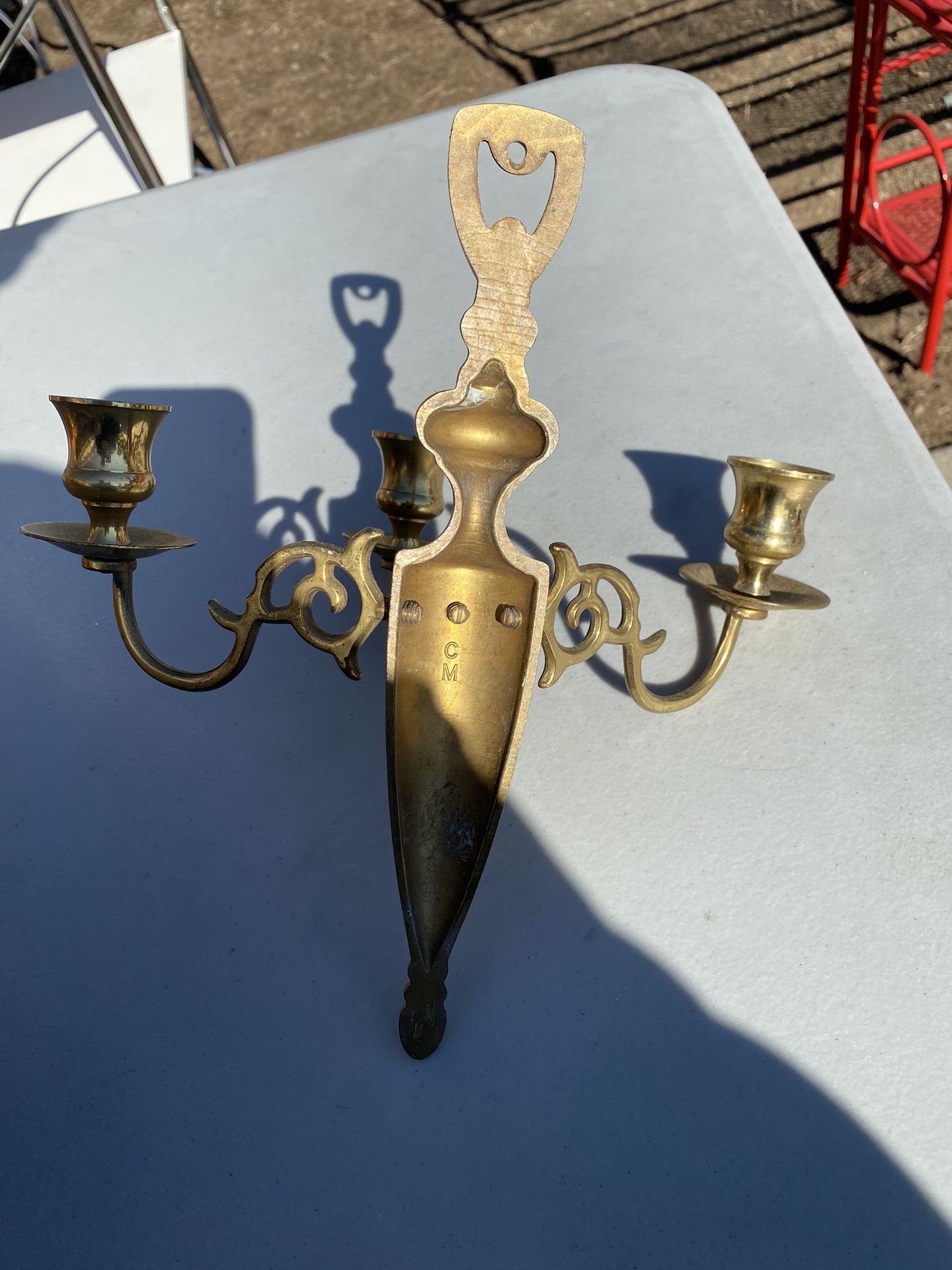 Brass Wall Candle Holder 