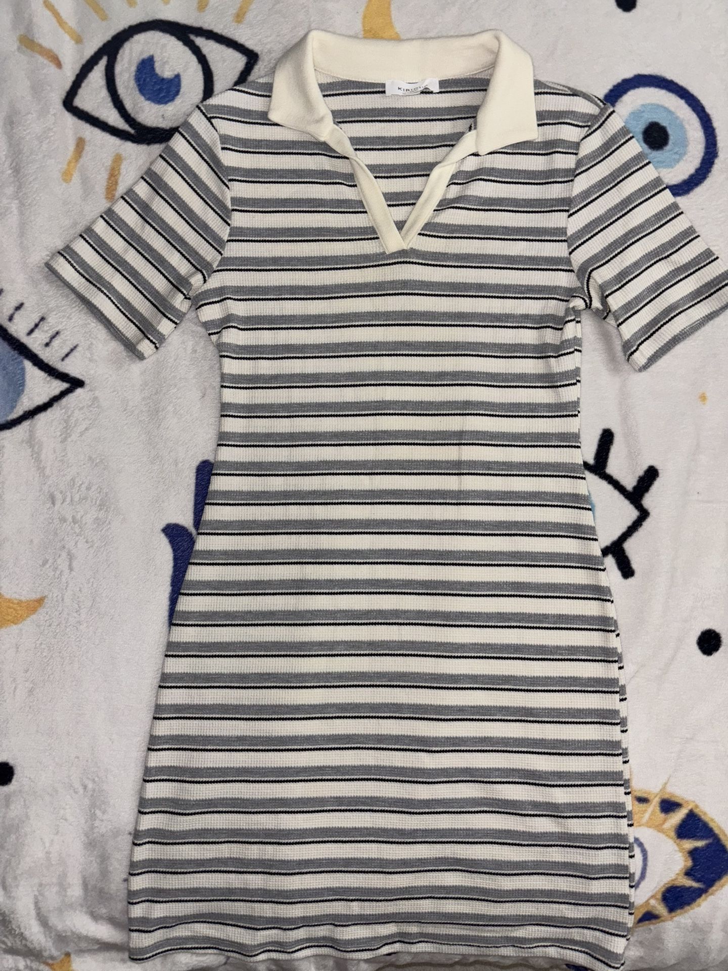 Fitted Collared Above the knee Dress 