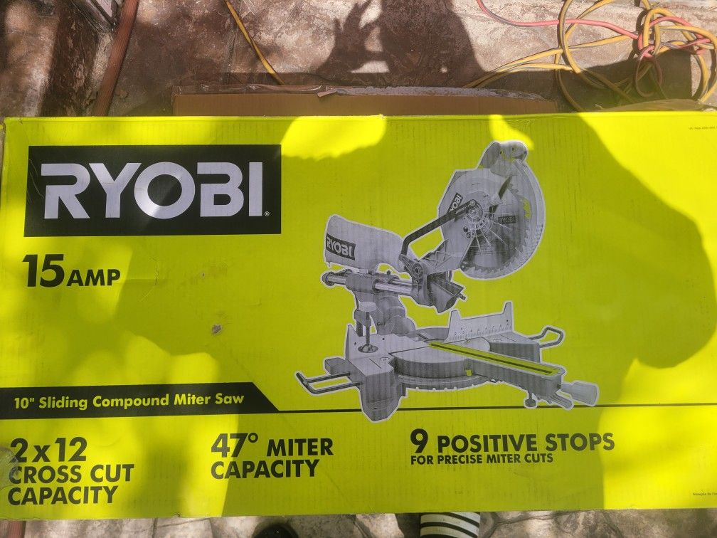 Ryobi 15 Amp Corded 10" Sliding Compound Miter Saw!!!