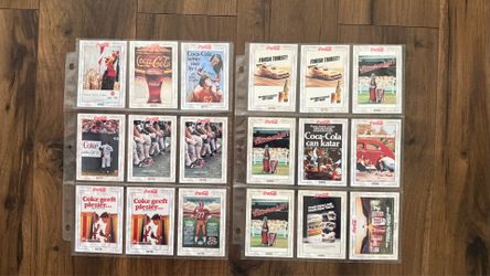 Coca Cola collection cards:1966,68,77,78,79,80,84
