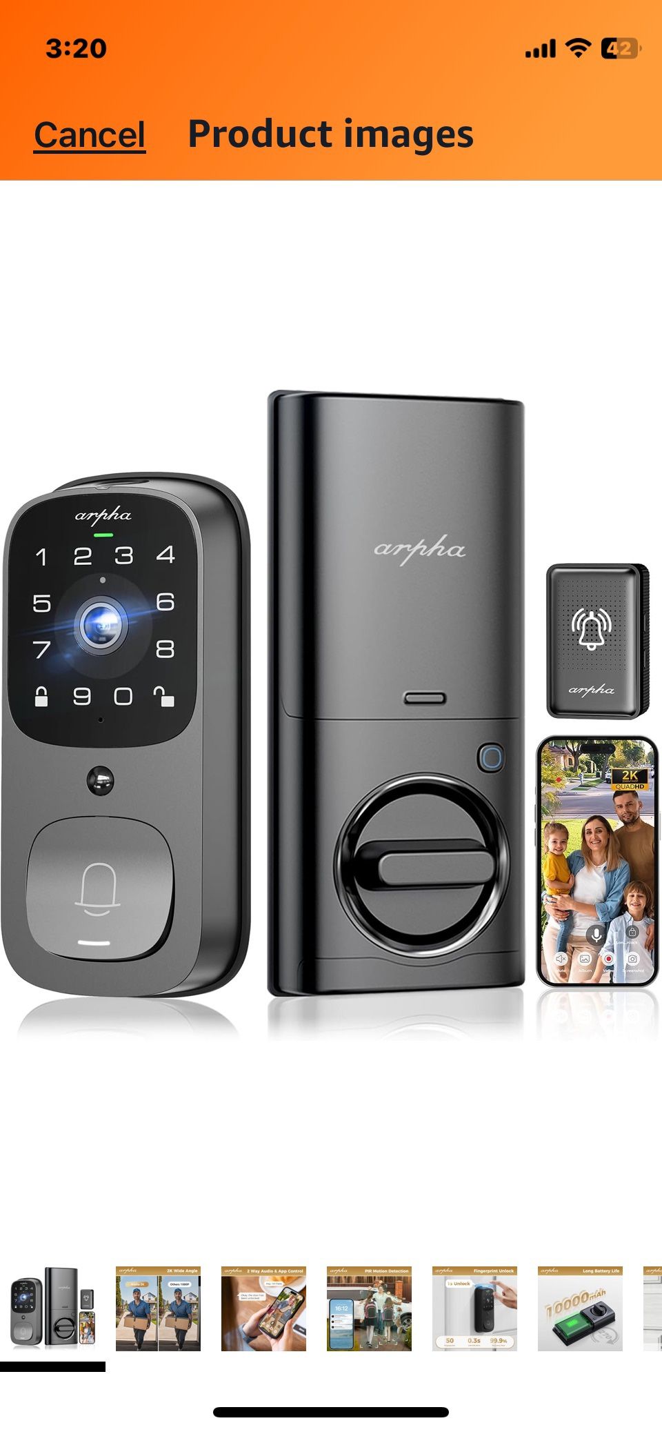 WIFI Smart Door Lock With Camera